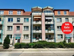 Hauptbild HORN IMMOBILIEN++ RESERVIERT! Neubrandenburg, 3-Raum Eigentumswohnung im EG mit Einbauküche und Balkonverglasung